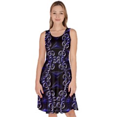 Mandala Cage Knee Length Skater Dress With Pockets by MRNStudios