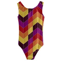 Geometric  Kids  Cut-out Back One Piece Swimsuit by Sobalvarro