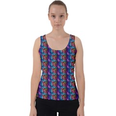 Abstract Illusion Velvet Tank Top by Sparkle