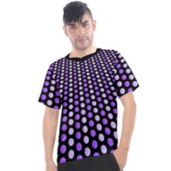 Purple And Pink Dots Pattern, Black Background Men s Sport Top by Casemiro