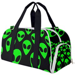 We Are Watching You! Aliens Pattern, Ufo, Faces Burner Gym Duffel Bag by Casemiro