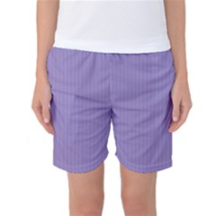 Bougain Villea Purple & Black - Women s Basketball Shorts by FashionLane