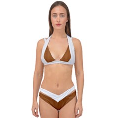 Rusty Orange & White - Double Strap Halter Bikini Set by FashionLane