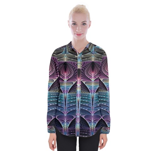 Fractal Design Womens Long Sleeve Shirt by Sparkle