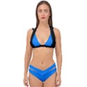 Azure Blue - Double Strap Halter Bikini Set View1