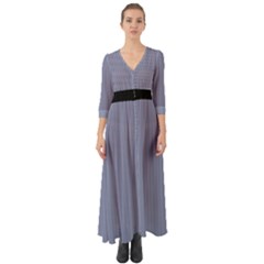 Cool Grey - Button Up Boho Maxi Dress by FashionLane