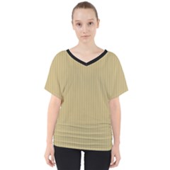 Rich Gold - V-neck Dolman Drape Top by FashionLane