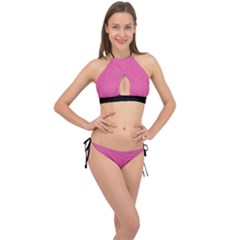 Just Pink - Cross Front Halter Bikini Set by FashionLane