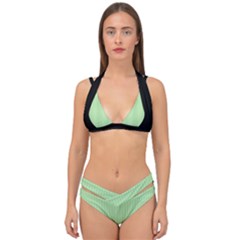Pale Green - Double Strap Halter Bikini Set by FashionLane