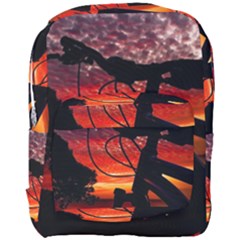 Mountain Bike Parked At Waterfront Park003 Full Print Backpack by dflcprintsclothing