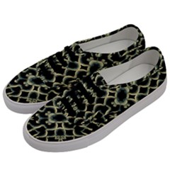 Dark Interlace Motif Mosaic Pattern Men s Classic Low Top Sneakers by dflcprintsclothing