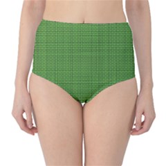 Green Knitting Classic High-waist Bikini Bottoms by goljakoff