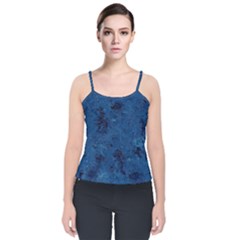 Gc (40) Velvet Spaghetti Strap Top by GiancarloCesari