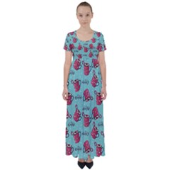 Hot Chocolate Hot Chocolate High Waist Short Sleeve Maxi Dress by designsbymallika