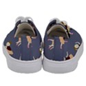 Cute  Pattern With  Dancing Ballerinas On The Blue Background Kids  Low Top Canvas Sneakers View4