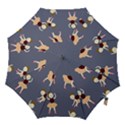Cute  Pattern With  Dancing Ballerinas On The Blue Background Hook Handle Umbrellas (Medium) View1