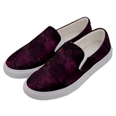 Purple Alcohol Ink Men s Canvas Slip Ons by Dazzleway