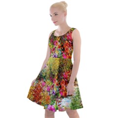Forest Flowers  Knee Length Skater Dress by ArtsyWishy