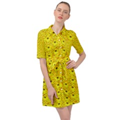 Flowers From Heaven  With A Modern Touch Belted Shirt Dress by pepitasart