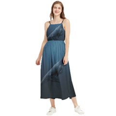 Whales Family Boho Sleeveless Summer Dress by goljakoff