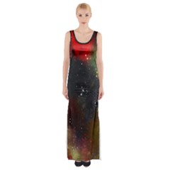 Color Splashes Thigh Split Maxi Dress by goljakoff