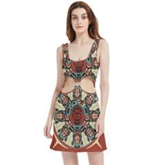 Grateful-dead-pacific-northwest-cover Velvet Cutout Dress by Sapixe
