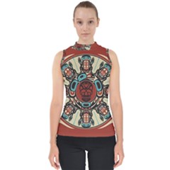 Grateful-dead-pacific-northwest-cover Mock Neck Shell Top by Sapixe