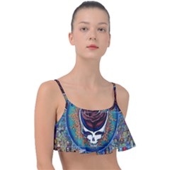 Grateful-dead-ahead-of-their-time Frill Bikini Top by Sapixe