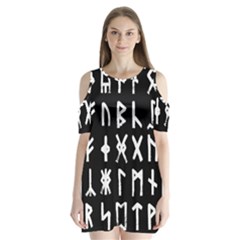 The Anglo Saxon Futhorc Collected Inverted Shoulder Cutout Velvet One Piece by WetdryvacsLair