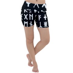 The Anglo Saxon Futhorc Collected Inverted Lightweight Velour Yoga Shorts by WetdryvacsLair