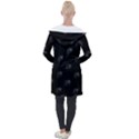 Arfican Head Sculpture Motif Print Pattern Longline Hooded Cardigan View2