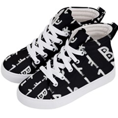 Medieval Runes Collected Inverted Complete Kids  Hi-top Skate Sneakers by WetdryvacsLair