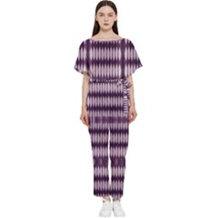 Purple Tigress Batwing Lightweight Jumpsuit by Sparkle