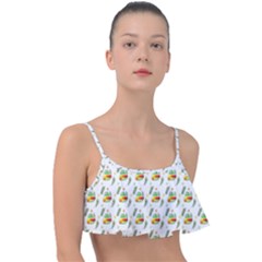 Background Cactus Frill Bikini Top by Mariart