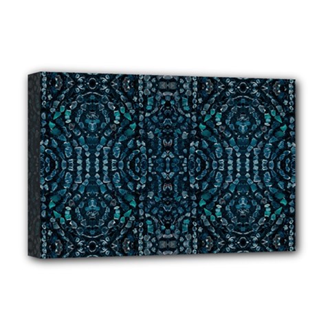Fancy Stone Mosaic Print Pattern Deluxe Canvas 18  X 12  (stretched) by dflcprintsclothing