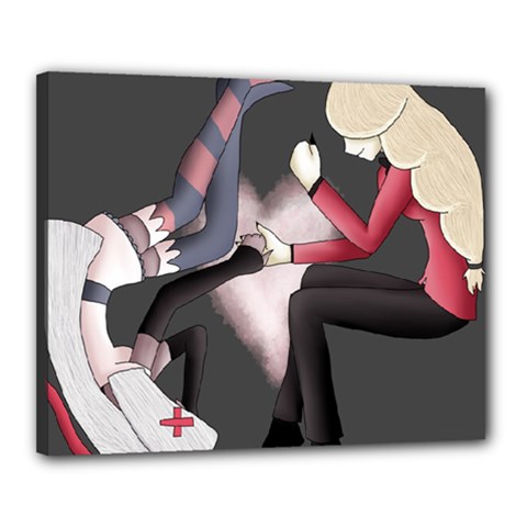 Chaggie Love Canvas 20  X 16  (stretched) by murosakiiro