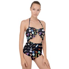 Glitch Glitchen Misc Two Scallop Top Cut Out Swimsuit by WetdryvacsLair