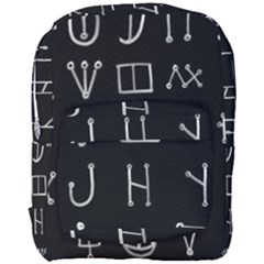 Heinrich Cornelius Agrippa Of Occult Philosophy 1651 Malachim Alphabet Collected Inverted Square Full Print Backpack by WetdryvacsLair