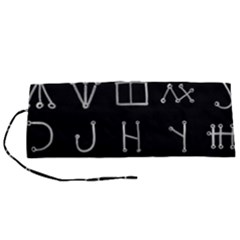 Heinrich Cornelius Agrippa Of Occult Philosophy 1651 Malachim Alphabet Collected Inverted Square Roll Up Canvas Pencil Holder (s) by WetdryvacsLair