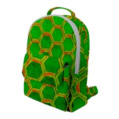 Hexagon Windows Flap Pocket Backpack (large) by essentialimage