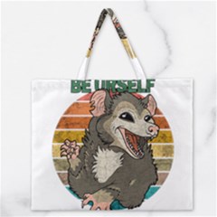 Possum - Be Urself Zipper Large Tote Bag by Valentinaart