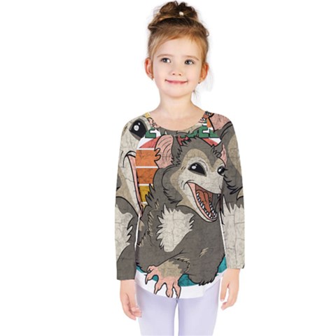 Possum - Be Urself Kids  Long Sleeve Tee by Valentinaart