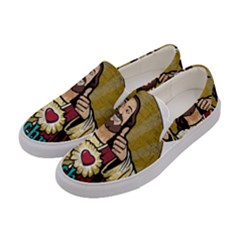 Buddy Christ Women s Canvas Slip Ons by Valentinaart