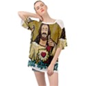 Buddy Christ Oversized Chiffon Top View1