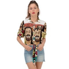 Got Christ? Tie Front Shirt  by Valentinaart