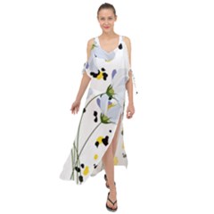 Tree Poppies  Maxi Chiffon Cover Up Dress by Sobalvarro