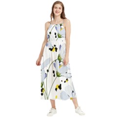 Tree Poppies  Boho Sleeveless Summer Dress by Sobalvarro