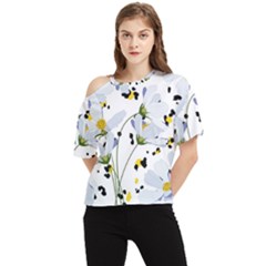 Tree Poppies  One Shoulder Cut Out Tee by Sobalvarro