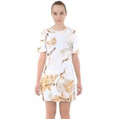 Birds And Flowers  Sixties Short Sleeve Mini Dress by Sobalvarro