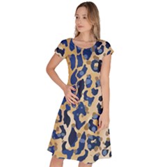Leopard Skin  Classic Short Sleeve Dress by Sobalvarro